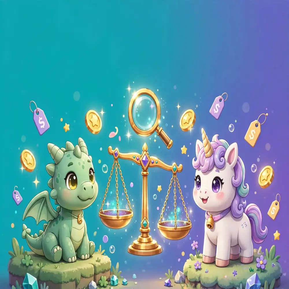 Weighing both sides of an Adopt Me trade like a balance scale